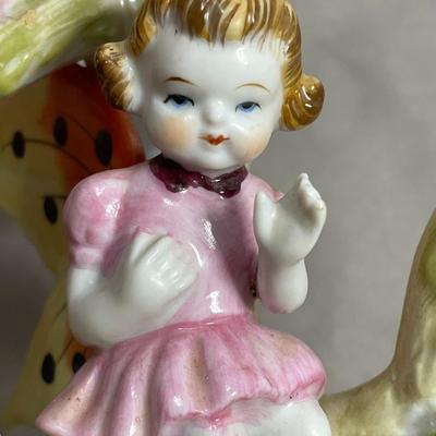 Vintage Napco Little Girl Butterfly Figurine