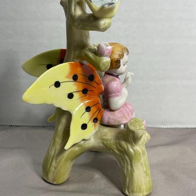 Vintage Napco Little Girl Butterfly Figurine