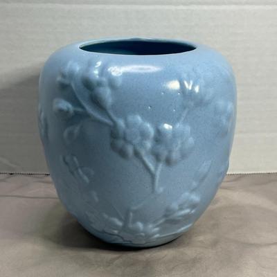 Vintage Blue Floral Vase