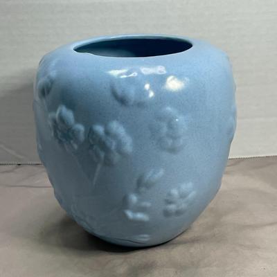 Vintage Blue Floral Vase