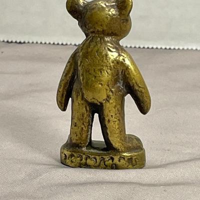Vintage Solid Brass Rupert Teddy Bear