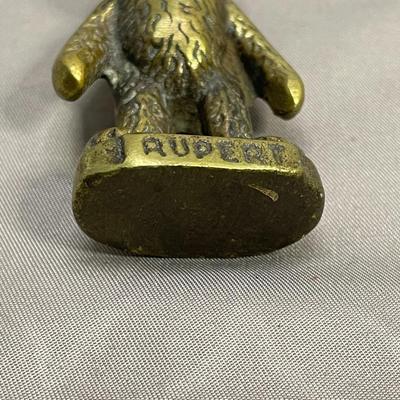 Vintage Solid Brass Rupert Teddy Bear