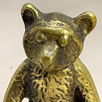 Vintage Solid Brass Rupert Teddy Bear