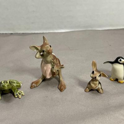 Hagen Renaker Kangaroo, Bunny, Frog, Penguin