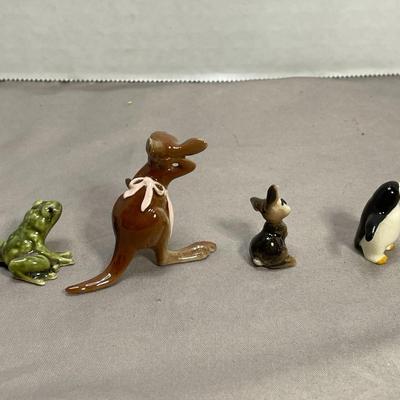 Hagen Renaker Kangaroo, Bunny, Frog, Penguin
