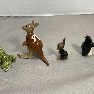 Hagen Renaker Kangaroo, Bunny, Frog, Penguin