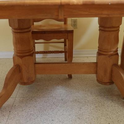 Rowan Oaks Dining Table with 6 Chairs & Leaf (See Description)