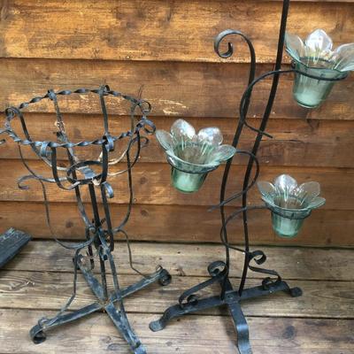 Metal Plant Stands Pair