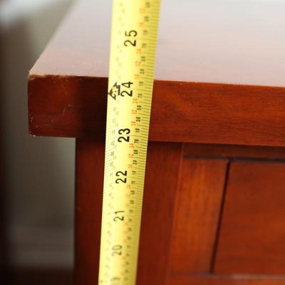 Pair of Cherry Wood End Tables with Drawer