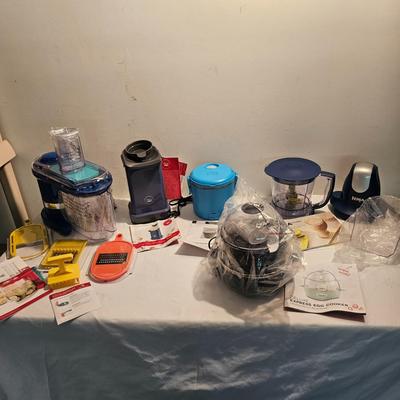 Assorted Small Kitchen Appliances: Ninja Storm, Electric Mandoline, & More (G-JS)