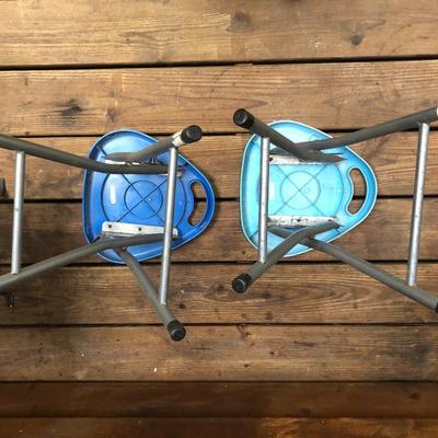 Plastic Camp Stools Pair