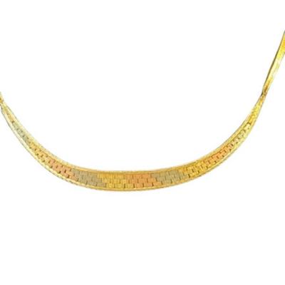 Stamped 14K Tri-Color Gold Necklace [5.78g]