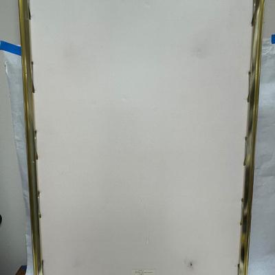 Framed Watercolor by Newsom 1988 - stone pathway through garden