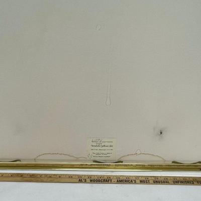 Framed Watercolor by Newsom 1988 - stone pathway through garden