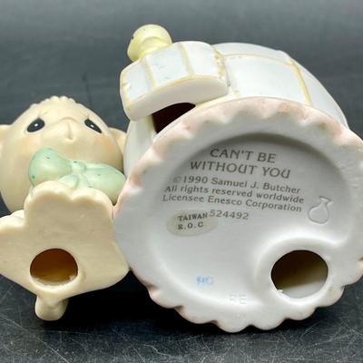 Precious Moments Figurine CAN’T BE WITHOUT YOU cat with birdcage & bird