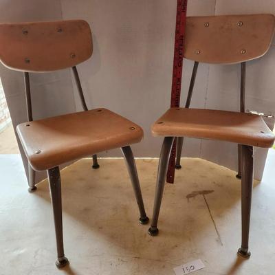 Vintage Two Children School Chair 21 by 11 by 10