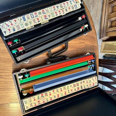 Vintage Mahjong pair of complete sets