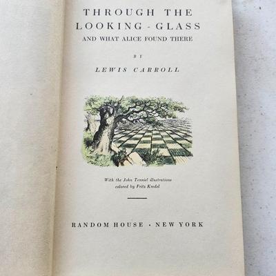 Vintage book Lot Through the looking Glass