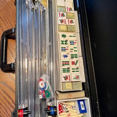 Vintage mahjong- gold foil Complete with extras