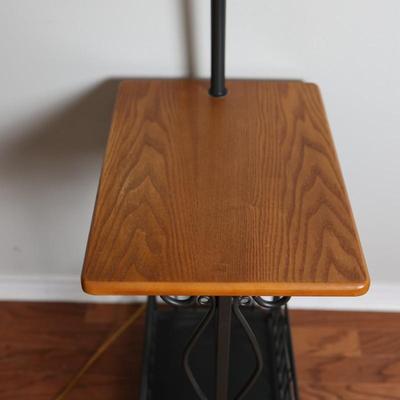 Floor Lamp Table with Magazie Rack