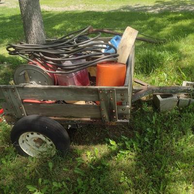 Sprayer System with Hose and Reel, Boom Extension, and Pull Wagon 24 Gallon