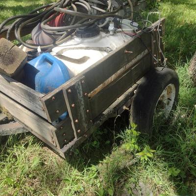 Sprayer System with Hose and Reel, Boom Extension, and Pull Wagon 24 Gallon