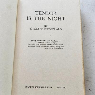 F. Scott Fitzgerald book lot The Great Gatsby, Tender is Night, Last Tycoon, Side of Paradise