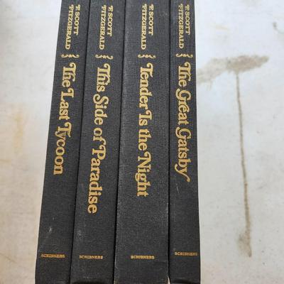 F. Scott Fitzgerald book lot The Great Gatsby, Tender is Night, Last Tycoon, Side of Paradise