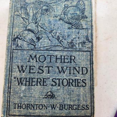 Vintage Book Lot, "Mother West Wind Where Stories" Copyright 1918