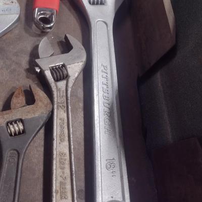 Assorted Crescent Wrenches Includes Snap-On Various Sizes