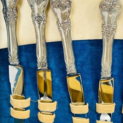 Towle Old Master Sterling USA flatware in chest 62 pieces over 7 lbs of sterling silver