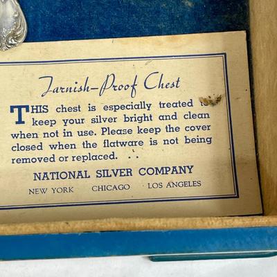 Towle Old Master Sterling USA flatware in chest 62 pieces over 7 lbs of sterling silver