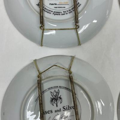 Decorative Collector Plate Set of 8 - Majestic Bouquet Franklin Mint Heirloom