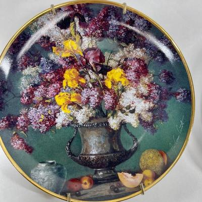 Decorative Collector Plate Set of 8 - Majestic Bouquet Franklin Mint Heirloom