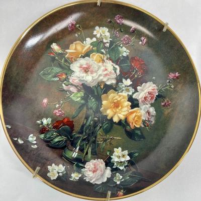 Decorative Collector Plate Set of 8 - Majestic Bouquet Franklin Mint Heirloom