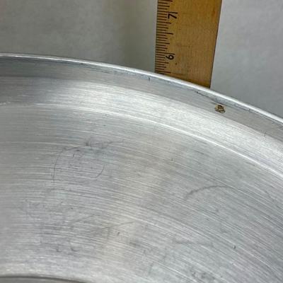 Vintage Aluminum 50’s Lazy Susan, Red & Black, Holiday Serving Tray with Pedestal