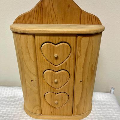 Large wood table top Jewelry chest or hang it on wall - decorate your way