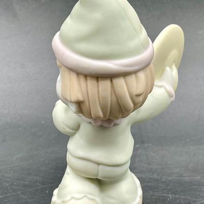 Precious Moments Clown with tambourines Enesco bisque china figurine
