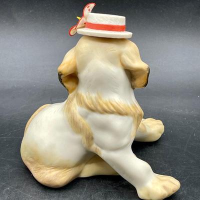 Big Top, The Circus Dog Cybis Saint Bernard w/hat Porcelain Figurine hand-painted