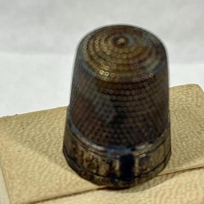 Very Old Thimble Lightweight Metal in tiny box