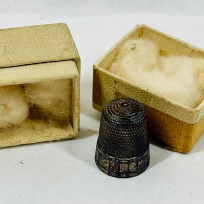 Very Old Thimble Lightweight Metal in tiny box