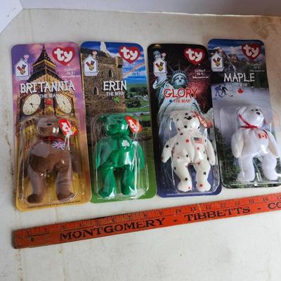 TY TEENIE BEANIE BABIES GLORY MAPLE ERIN BRITANNIA MCDONALDS NEW IN PACKAGE