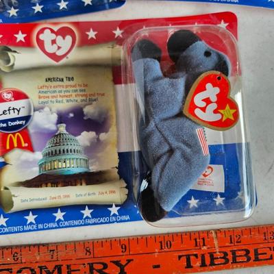 McDonalds American Trio, Liberty Bear, Righty Elephant and Lefty Donkey