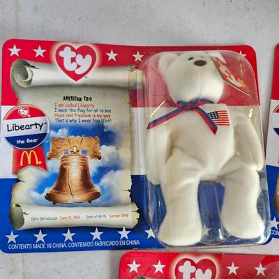 McDonalds American Trio, Liberty Bear, Righty Elephant and Lefty Donkey