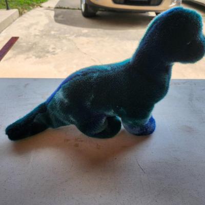 VTG 1999 TY Bronty Brontosaurus Beanie/1996 BABY POWDER BEAR PLUSH BEANIE BUDDY