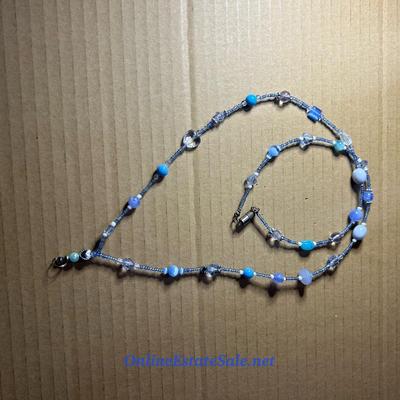 BLUE BEADED NECKLACE