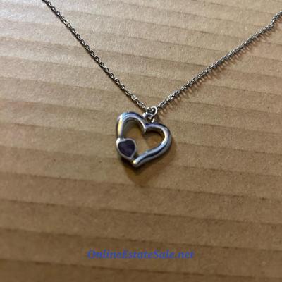 SILVER HEART NECKLACE