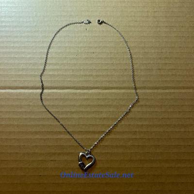 SILVER HEART NECKLACE