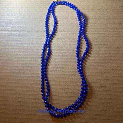 BLUE BEADED NECKLACE