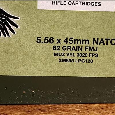 #3 Brand New AMERICAN EAGLE 120 Round Ammo Can 5.56 X 45 NATO 62 Grain Rifle Cartridges